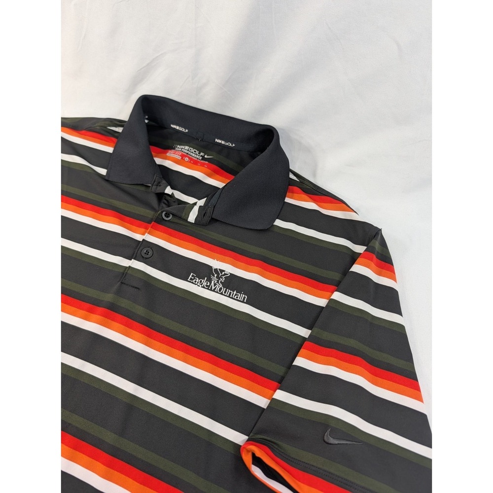 Nike Golf Tour Performance Candy Corn Striped Eagle Mountain Golf Course Men XL